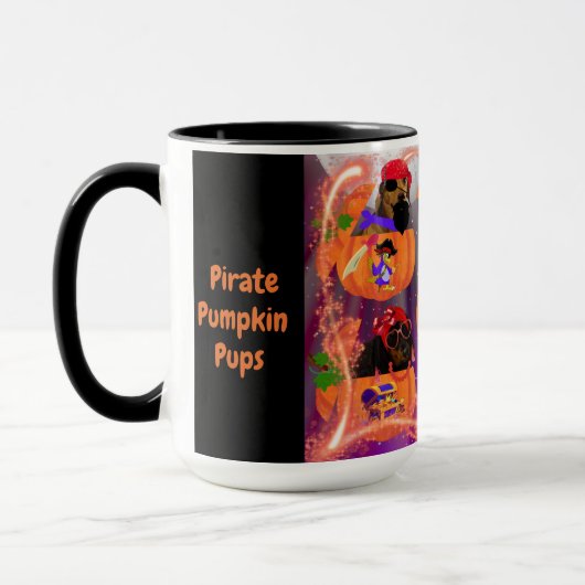 Pirate Pumpkin Pups Mug マグカップ (左)
