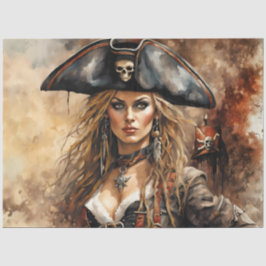Pirate Queen | Nautical Caribbean Decoupage Paper 薄葉紙