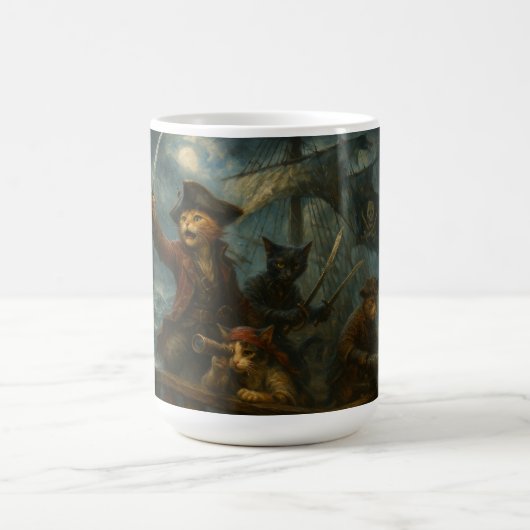 Pirate Red Paws コーヒーマグカップ (中央)