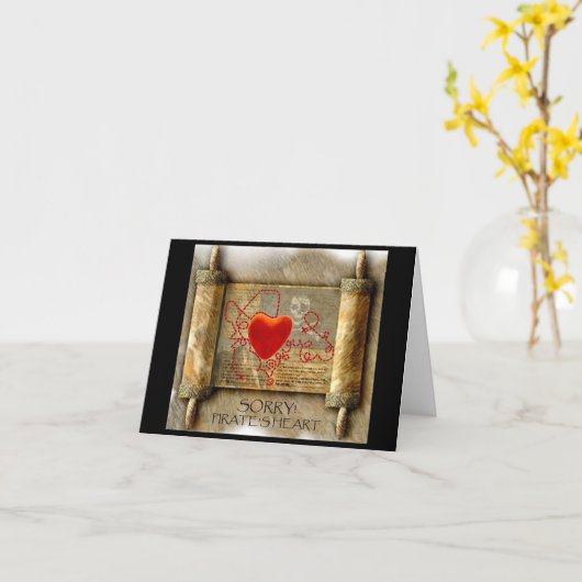 Pirate sのハート カード (黄色い花)