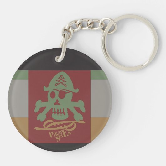 PIRATE SEVEN SKULL BY MASANSER PIXELAT キーホルダー (裏面)