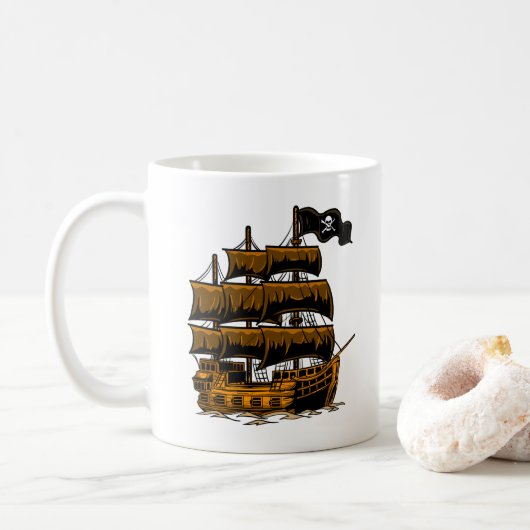 Pirate Ship Coffee Mug コーヒーマグカップ (ドーナツ)
