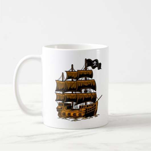 Pirate Ship Coffee Mug コーヒーマグカップ (左)