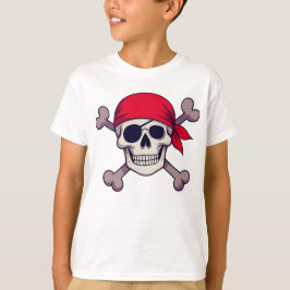 Pirate Skull and Crossbones Illustration Arr Tシャツ