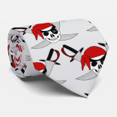 Pirate Skull And Swords Design ネクタイ (ロール)