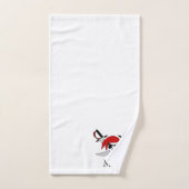 Pirate Skull And Swords Design Monogrammed バスタオルセット (ハンドタオル)