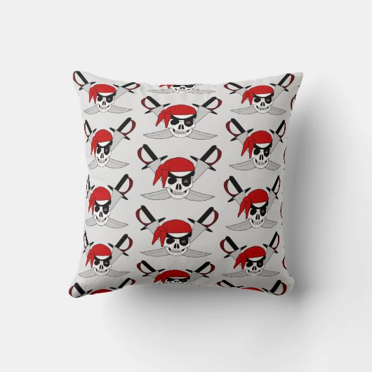 Pirate Skull And Swords Design Personalised クッション (裏面)