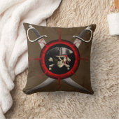 Pirate Skull Compass Rose クッション (ブランケット)