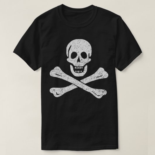 PIRATE SKULL & CROSSBONES FLAG JOLLY ROGER Tシャツ (デザイン正面)