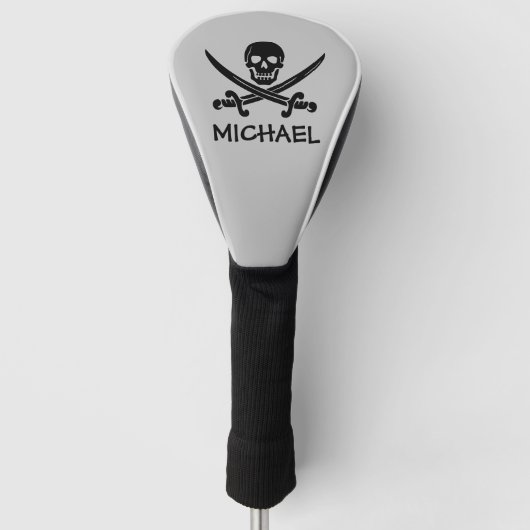 PIRATE SKULL CUSTOM GOLF DRIVER COVER ゴルフヘッドカバー (正面)