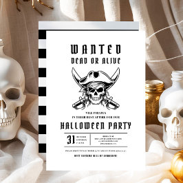 Pirate Skull Halloween Party 招待状
