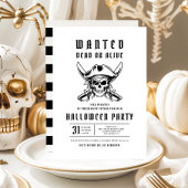 Pirate Skull Halloween Party  招待状