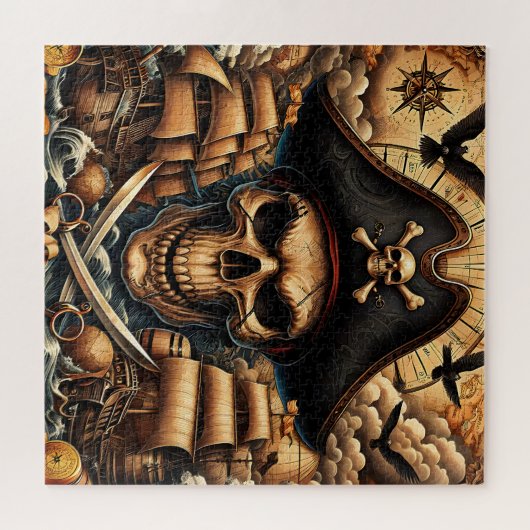 Pirate Skull Puzzle ジグソーパズル (横)