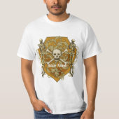 Pirate Skull Shield  t-shirt Tシャツ (正面)