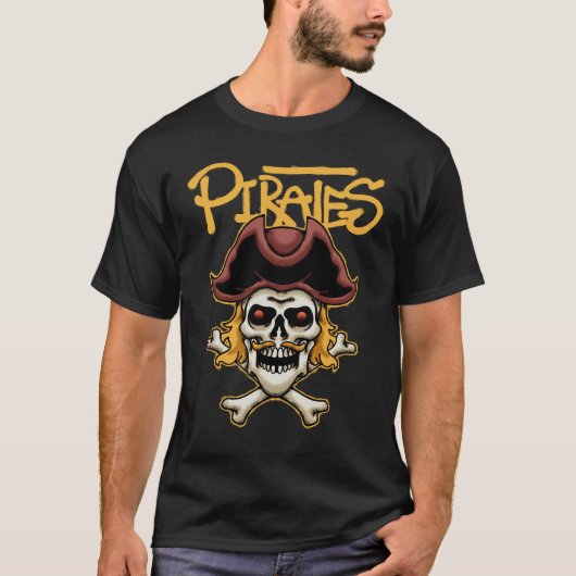 pirate skull streetwear tシャツ (正面)