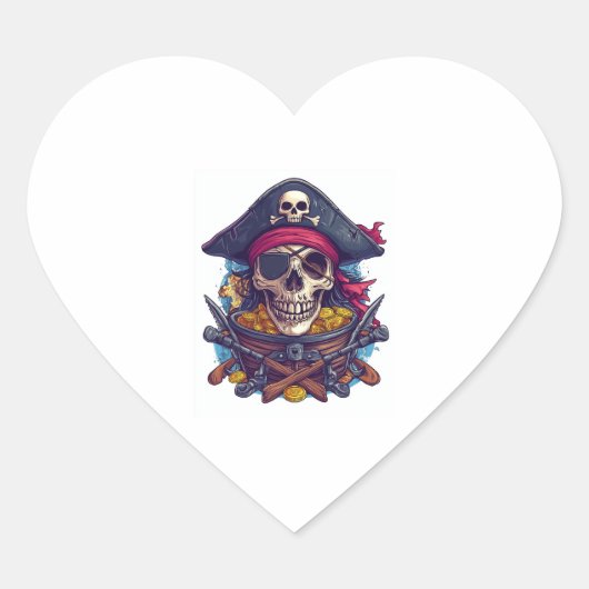 Pirate Skull Treasure ハートシール (正面)