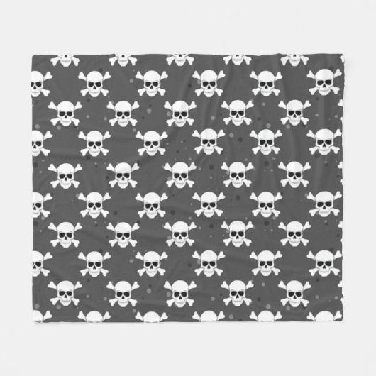 Pirate Style - Skull Pattern  フリースブランケット (正面(横))