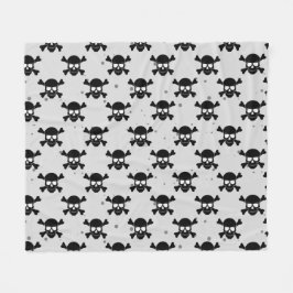 Pirate Style Skulls Pattern  フリースブランケット