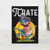 Pirate T-rex Pi Rate Dino Pi Rate Math Geek Funny  カード (正面)