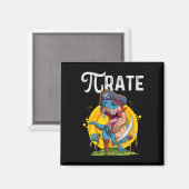 Pirate T-rex Pi Rate Dino Pi Rate Math Geek Funny  マグネット (正面/裏面)