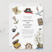 Pirate Themed Birthday Party Invitation 招待状 (正面)