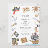 Pirate Themed Birthday Party Invitation 招待状 (正面)