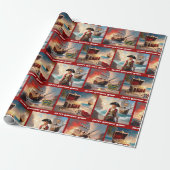 Pirate Treasure Boy's Birthday Personalize Name ラッピングペーパー (アンロールド)