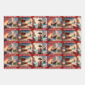 Pirate Treasure Boy's Birthday Personalize Name 3 ラッピングペーパーシート (正面3)