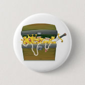 Pirate Treasure Chest with Jewels and Sword 缶バッジ (正面)