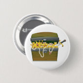 Pirate Treasure Chest with Jewels and Sword 缶バッジ (正面&裏面)