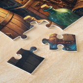 Pirate Treasure Room Nautical Gold & Maps ジグソーパズル (側面)