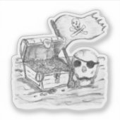 Pirate Treasure Scene Sketch シール (正面)