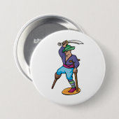 Pirate with Peg Leg and Sword 缶バッジ (正面&裏面)