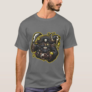 Pirate with your sword and a parrot on your back tシャツ