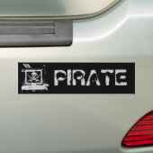 piratehack、海賊 バンパーステッカー (車上)