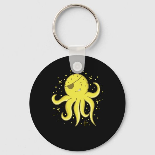 Piraten Riesenkrake mit Augenklappe キーホルダー (正面)