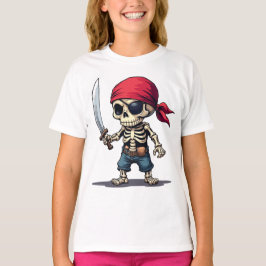 Piraten Skelett mit Schwert Tシャツ