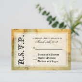 PiratesパーティーRSVPのアンティークマップ 出欠カード (スタンド正面)