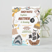 Pirates Birthday invitation 招待状 (スタンド正面)