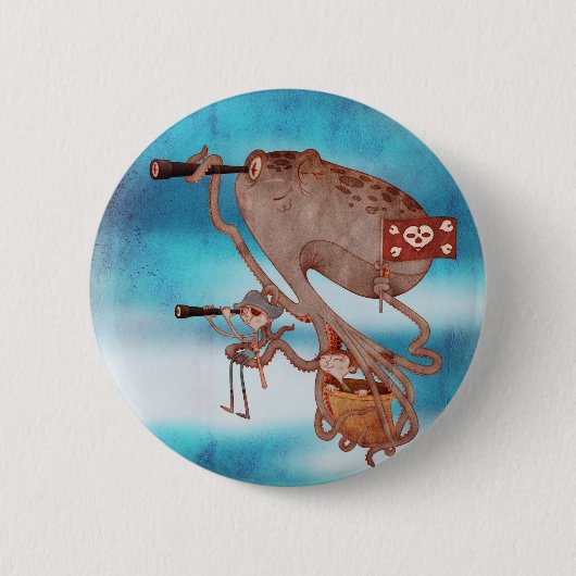 Pirates. Imagination and fantasy, cute and lovely. 缶バッジ (正面)