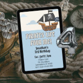 Pirates Life FOUR Me, Pirate 4th Birthday 招待状