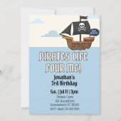 Pirates Life FOUR Me, Pirate 4th Birthday 招待状 (正面)