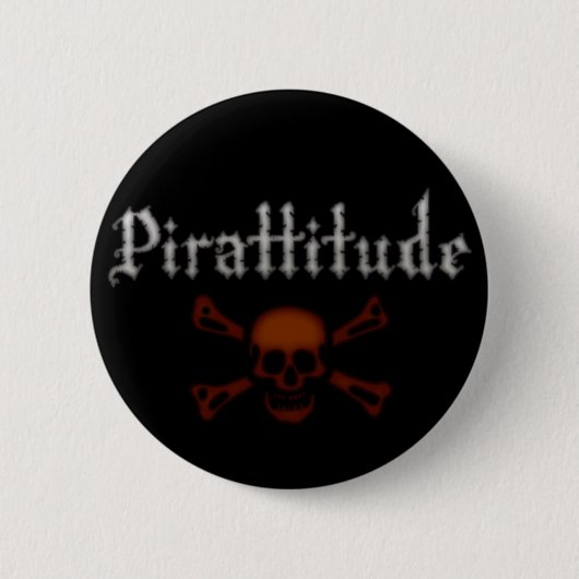 Piratitudeブラックボタン 缶バッジ (正面)