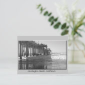 Pire blkのwhの灰色のボーダー ポストカード (スタンド正面)