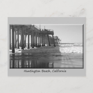 Pire blkのwhの灰色のボーダー ポストカード