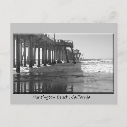 Pire blkのwhの灰色のボーダー ポストカード (正面)