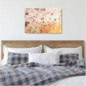 piri reis古代マップ歴史神秘ヴィンテージアンタ キャンバスプリント (インサイチュ (寝室))