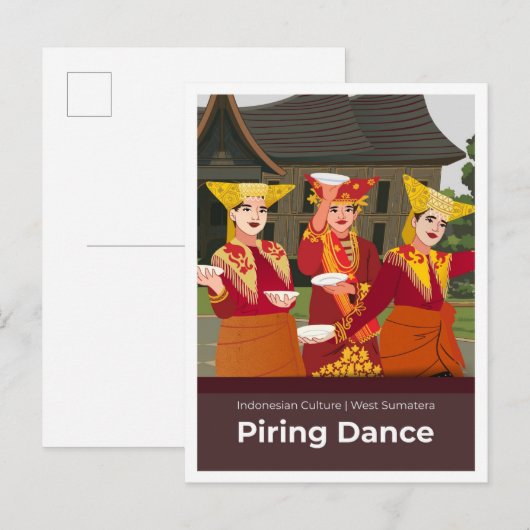 Piring Dance West Sumatra Indonesia Travel ポストカード (正面/裏面)