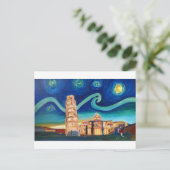 Pisaでスターリーナイト傾いたタワー ポストカード (スタンド正面)