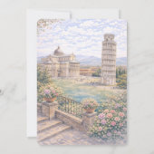 Pisa Italian Themed Bridal Shower 招待状 (裏面)